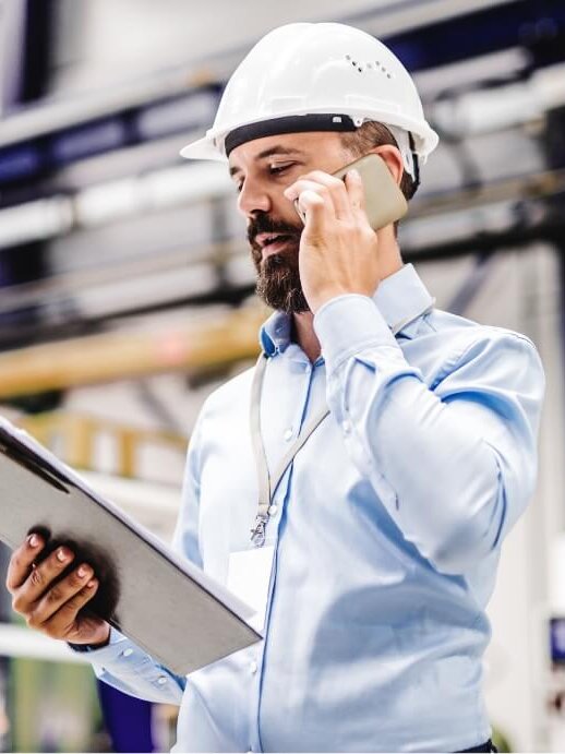 Team member contacting a client